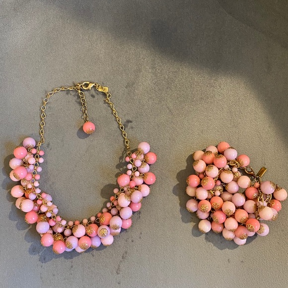 kate spade Jewelry - kate spade pink necklace and bracelet set